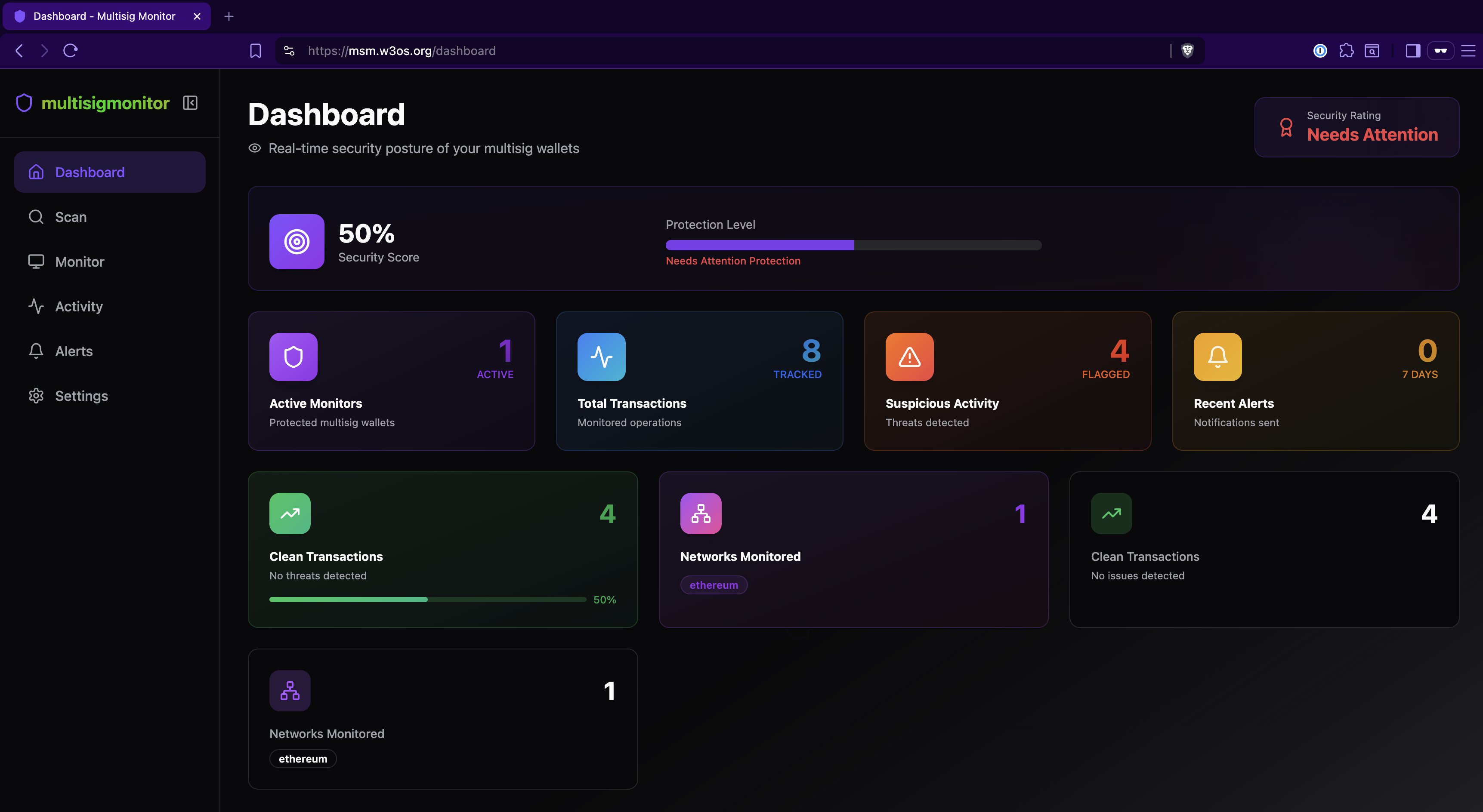 Multisig Monitor - Treasury and signer monitoring